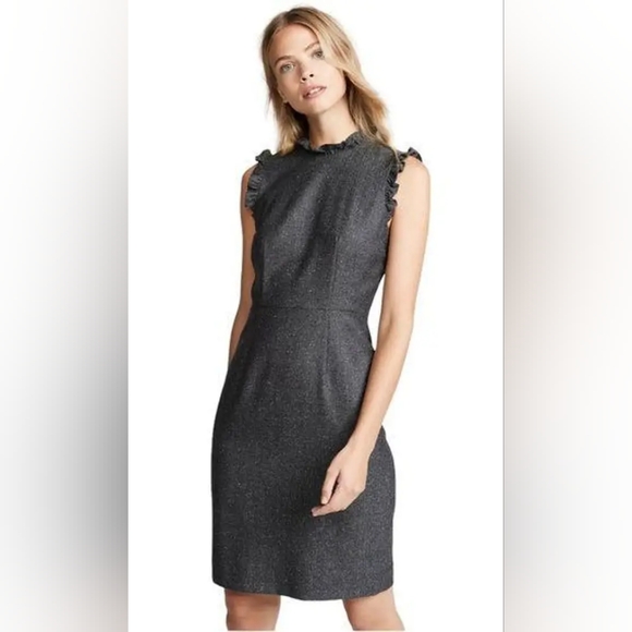 Rebecca Taylor Dresses & Skirts - Rebecca Taylor Grey Spring Ruffle Dress